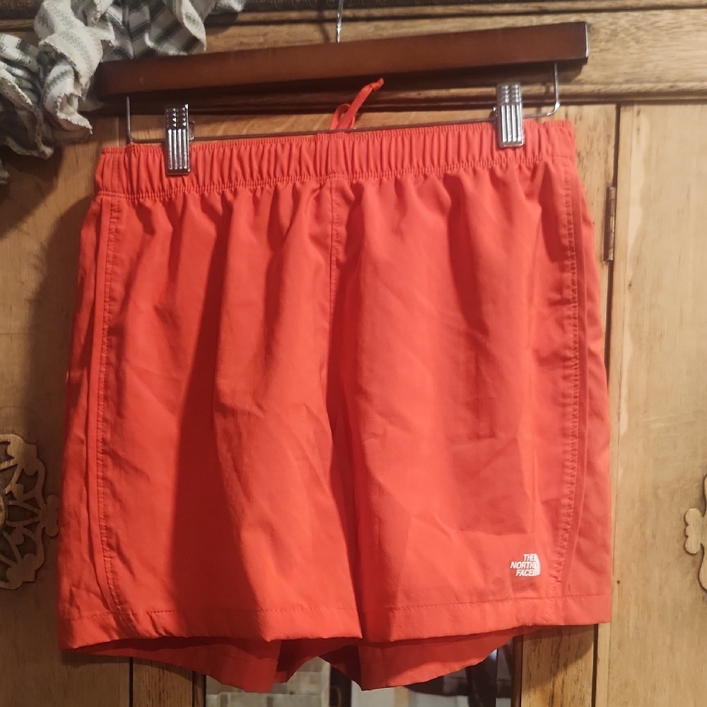 The North Face Coral-Red Athletic Shorts, Size S EUC